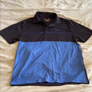 Under Armour Men's Black and Blue Polo Shirt